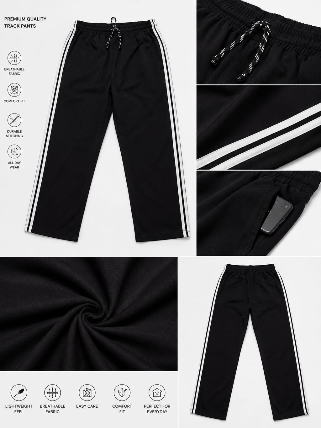Heritage Cotton Track Pant For Men And Kids