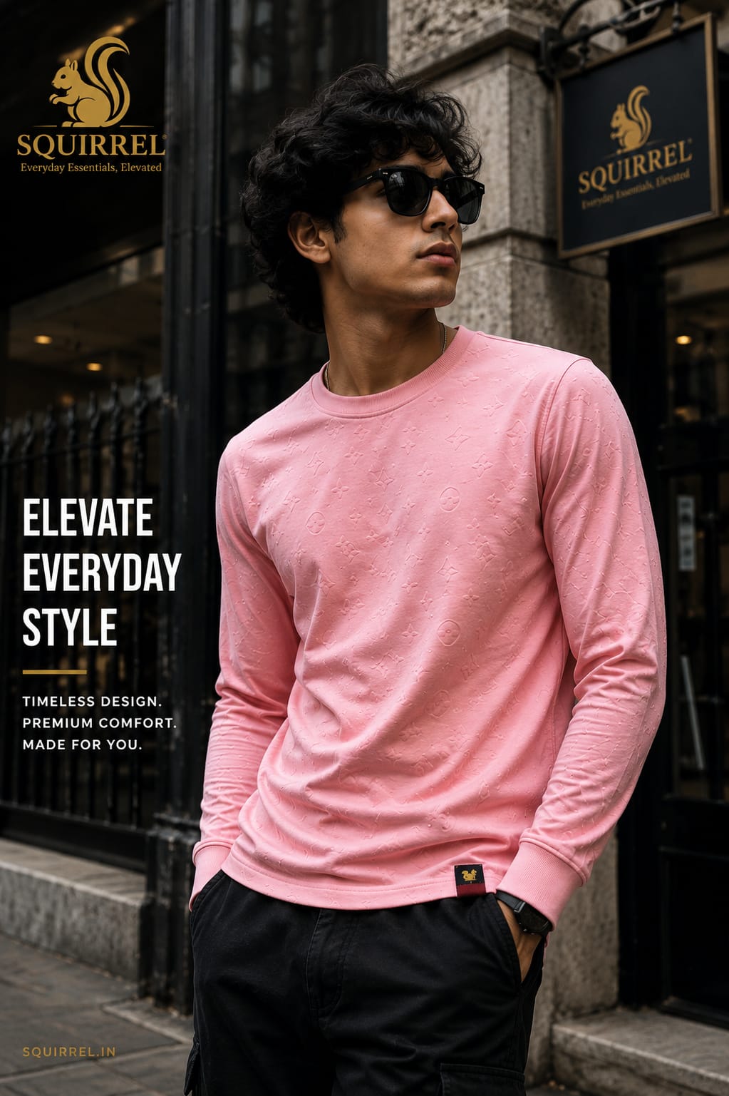 Premium Core Pink Colour Tee Men And Kids