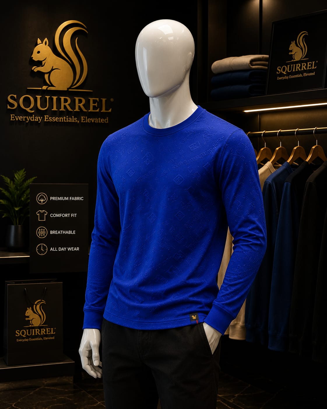 SQUIRREL Elite Comfort Blue Tee