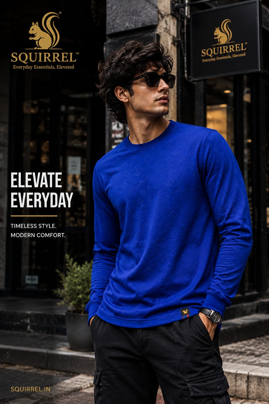 SQUIRREL Elite Comfort Blue Tee