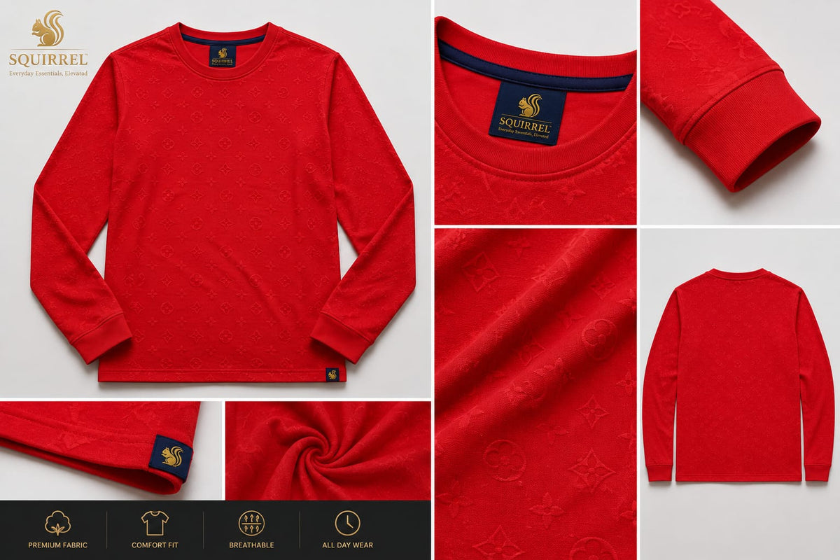 Classic Fit Red Colour Premium Tee