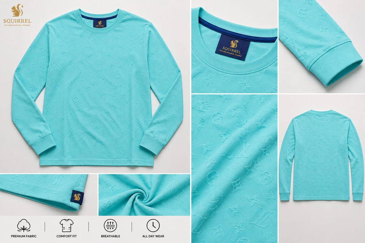 Classy Clean Fit Aqua Blue T-Shirt For Men And Kids