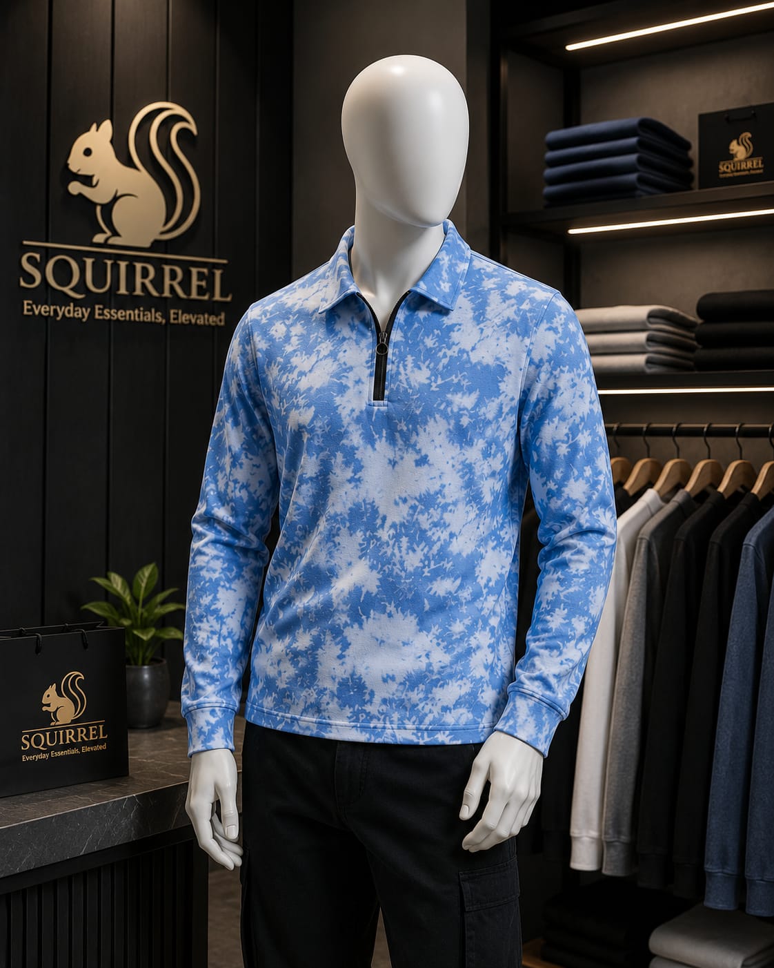 Essential Drop Blue T-Shirt For Men And Kids