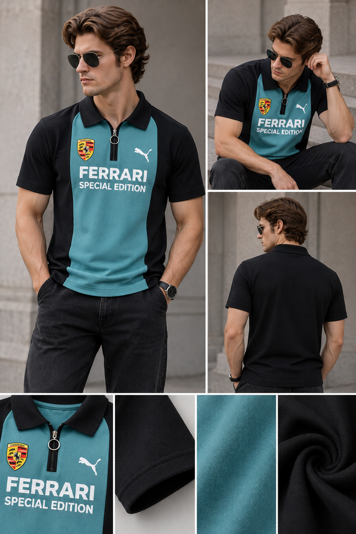 Royal Core Ferrari Designed  Tee For Men And Kids