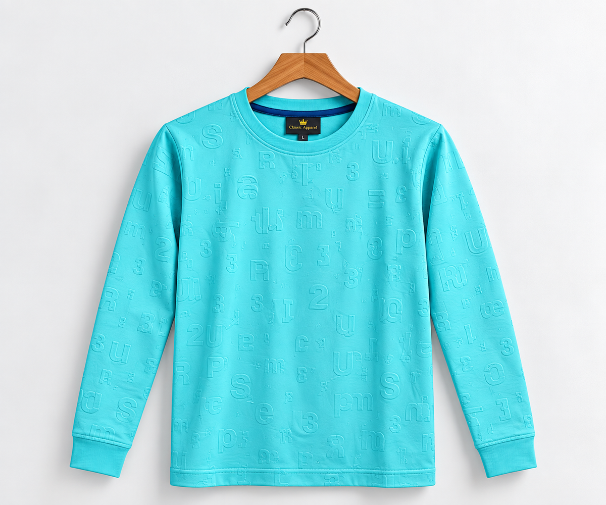 Classy Clean Fit Aqua Blue T-Shirt For Men And Kids