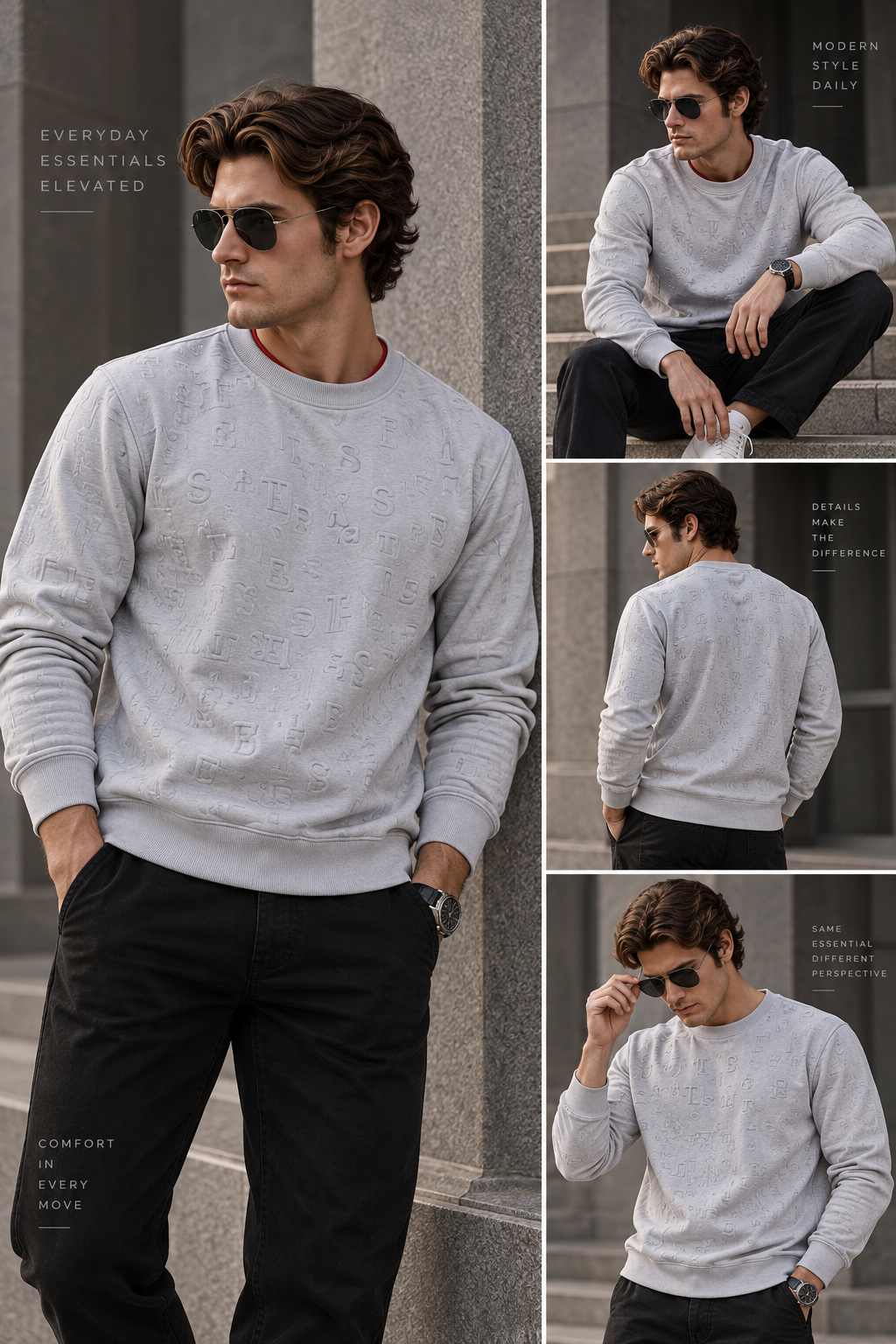 Refined Comfort Silver T-Shirt For Men And Kids