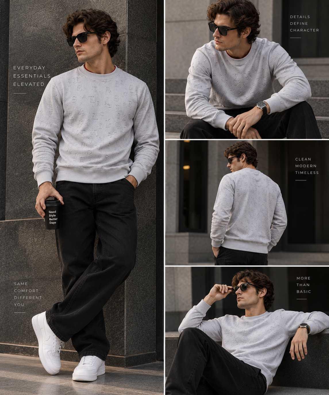 Refined Comfort Silver T-Shirt For Men And Kids
