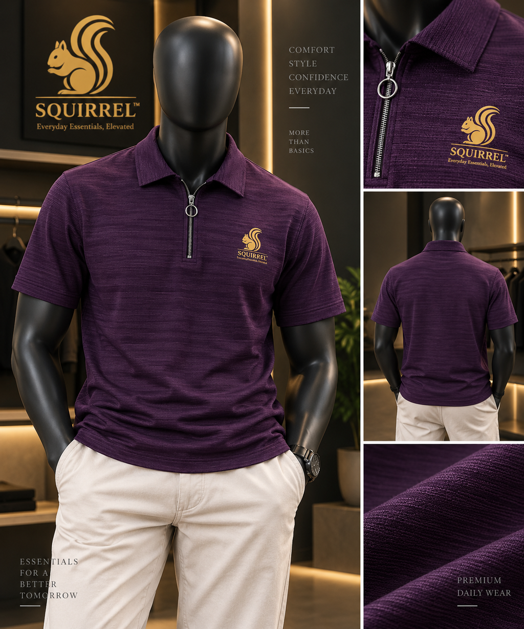 SQUIRREL Signature Fit Tee For Men And Kids