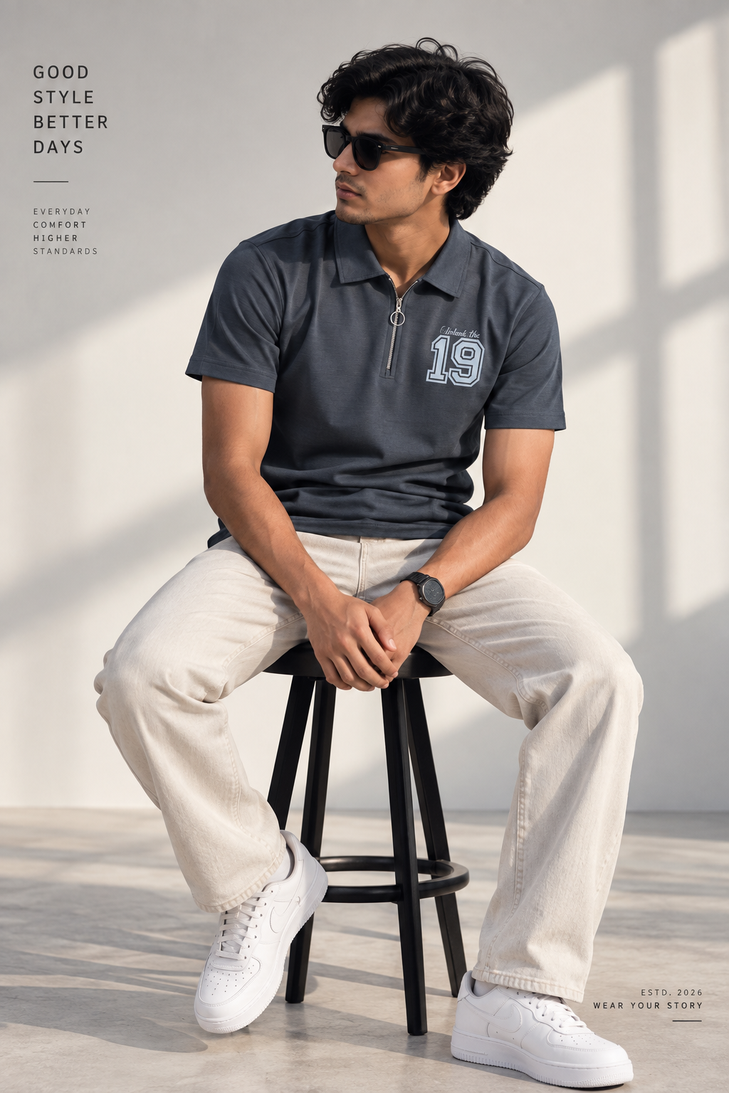 Elite Comfort Grey Tee For Men And Kids