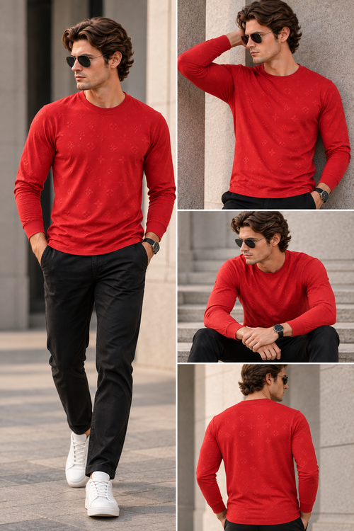 Classic Fit Red Colour Premium Tee
